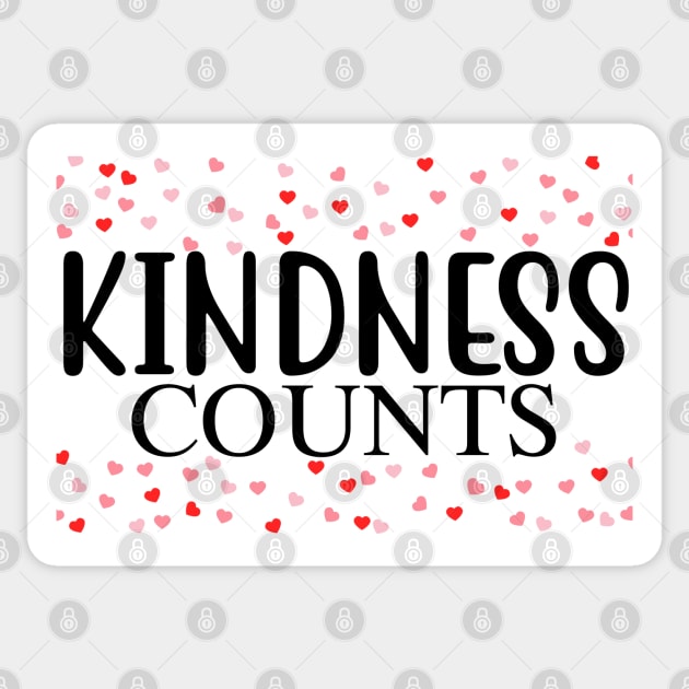 Kindness Counts. Inspirational Saying for Gratitude Sticker by That Cheeky Tee